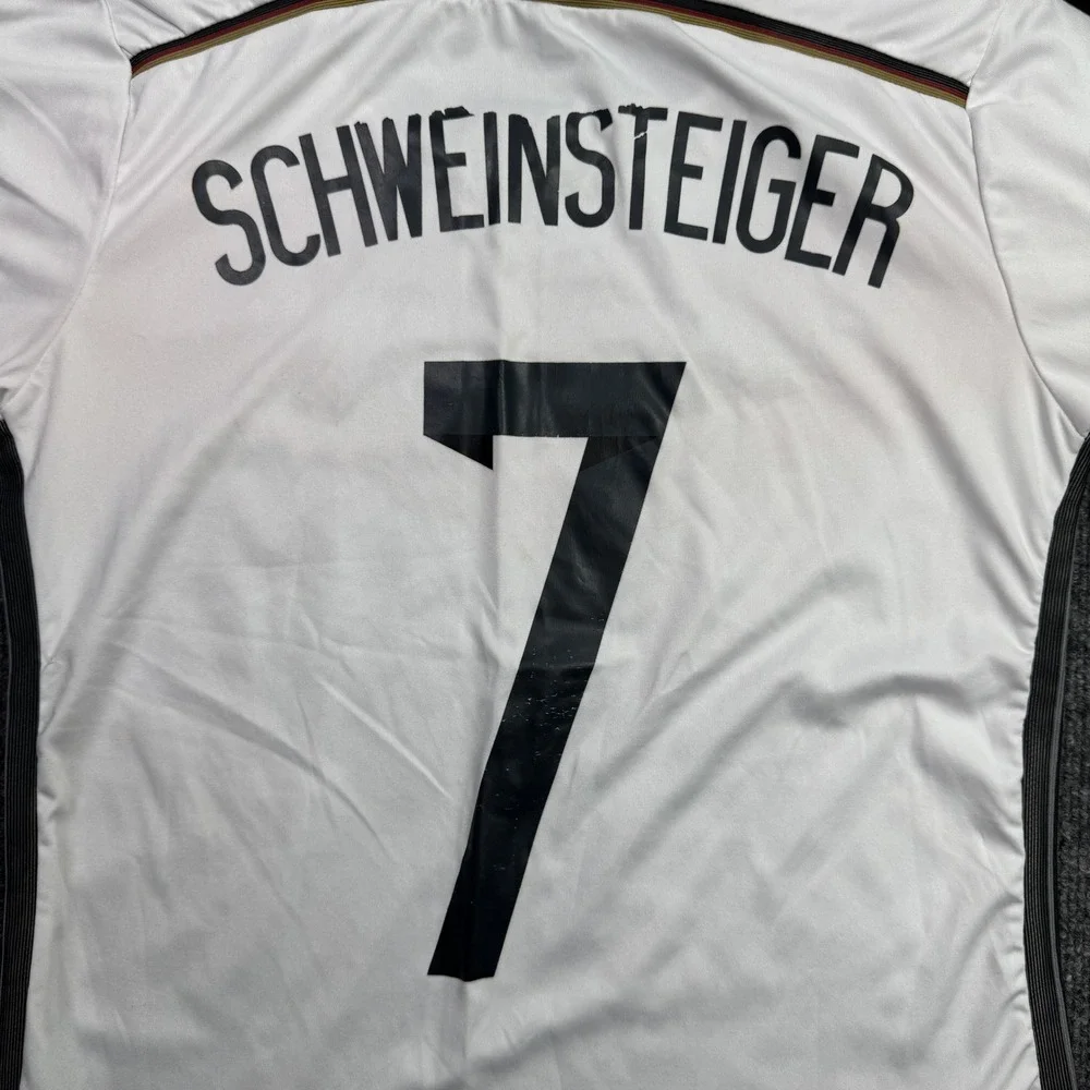 Schweinsteiger 7 Germany Adidas Jersey Mens Medium White Soccer World Cup